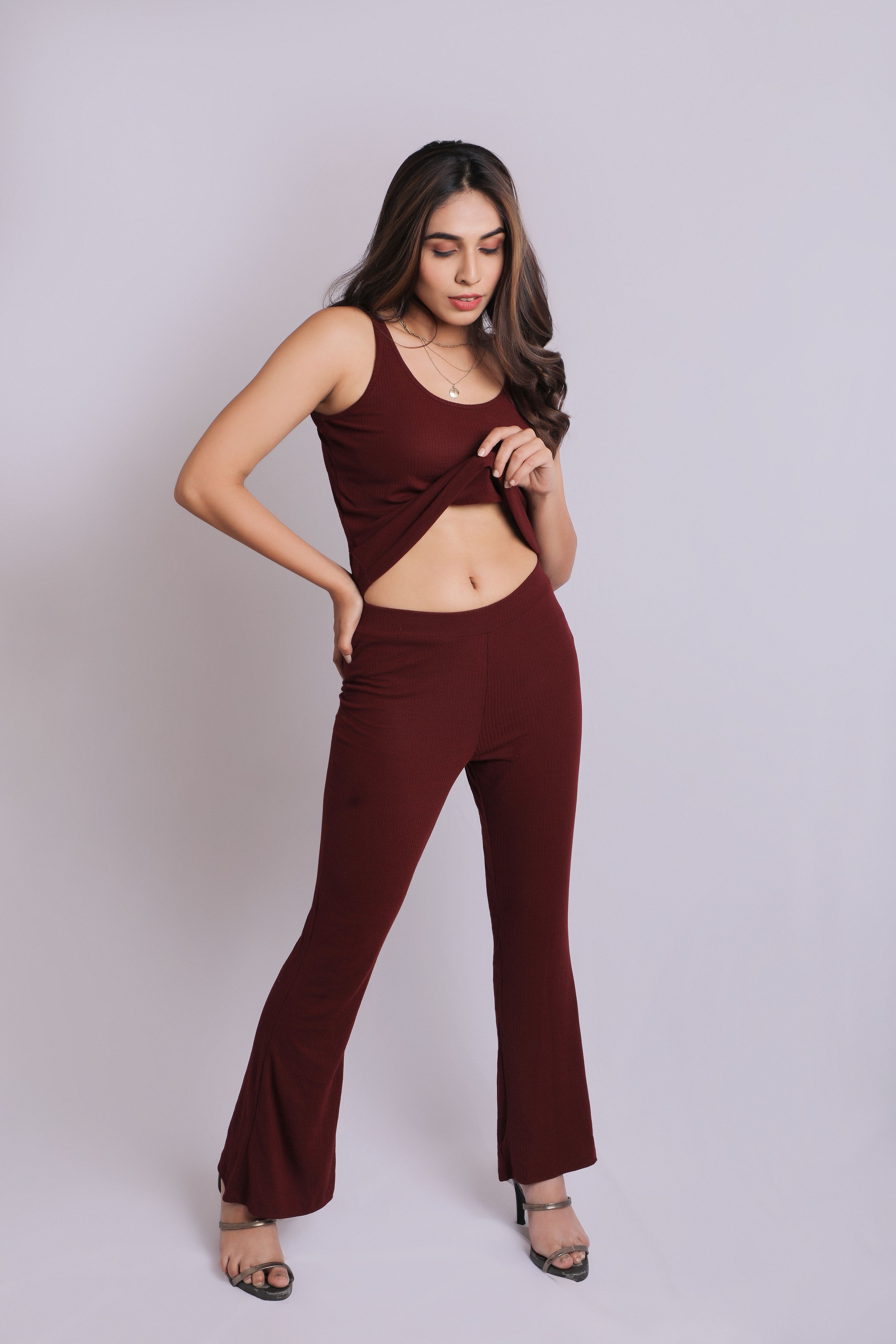 woman-in-red-tank-top-and-pants-free-stock-photo