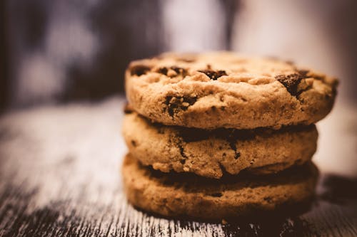 Free Macro Photography of Pile of 3 Cookie Stock Photo