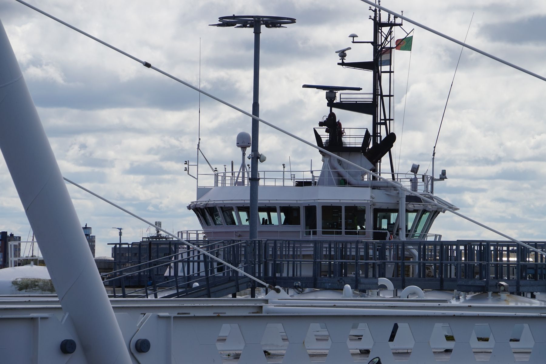 Shipboard power and control systems on a modern vessel's control deck
