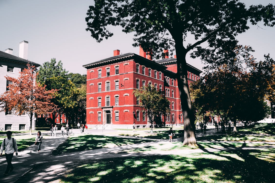 Free Red Building On A School Campus Stock Photo