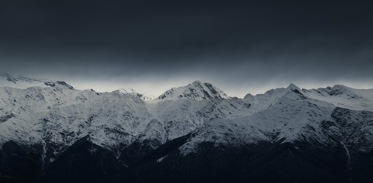 คลังภาพถ่ายฟรี ของ ภูเขา, ภูเขาที่ปกคลุมด้วยหิมะ