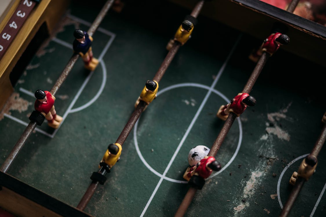Free Close-up and Top Photography of Football Table Stock Photo