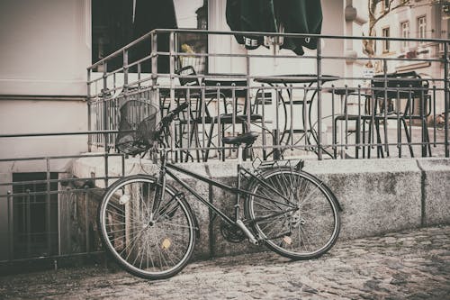 Black Mountain Bike Parked Near Building