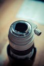 Black and Silver Camera Lens