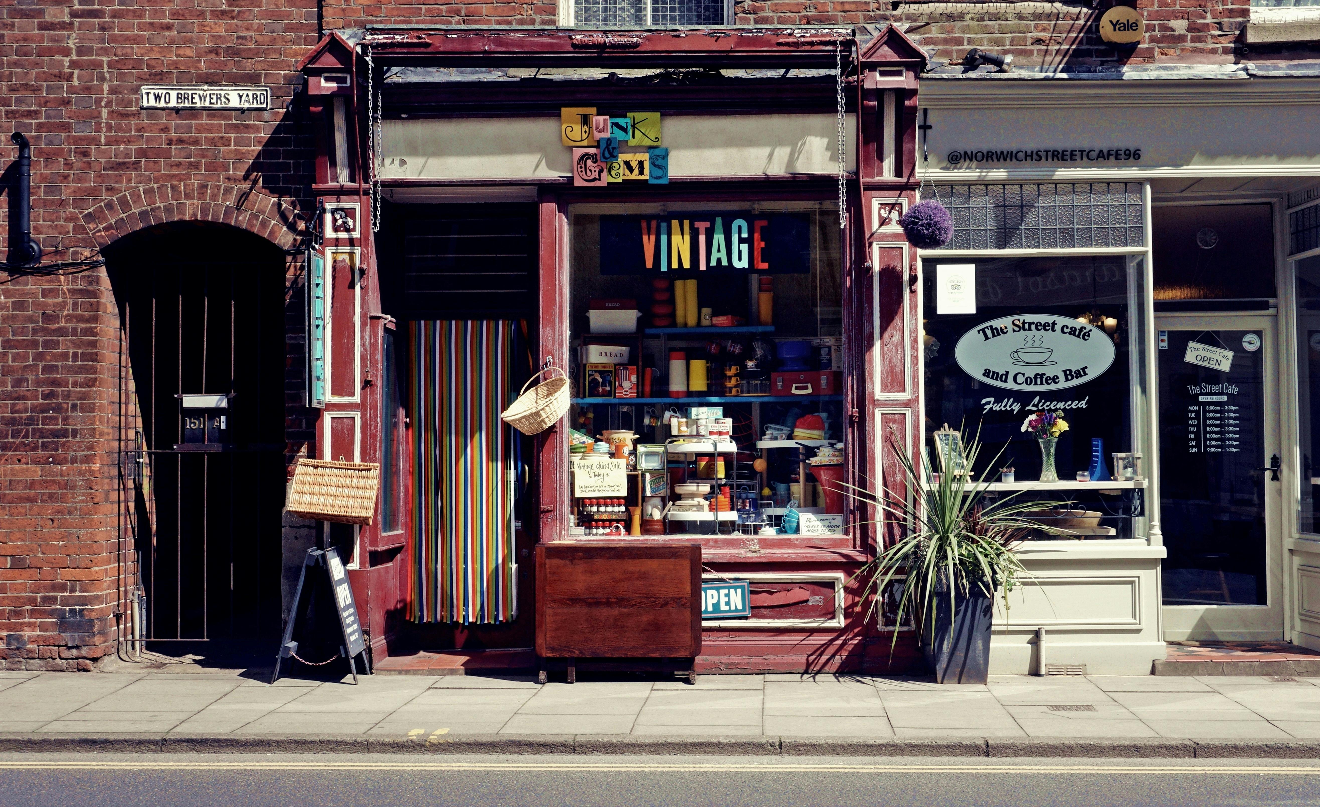 store with different goods on display