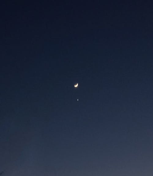 Foto stok gratis bintang, bulan sabit, di malam hari