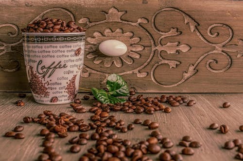 Coffee Beans on Wooden Surface