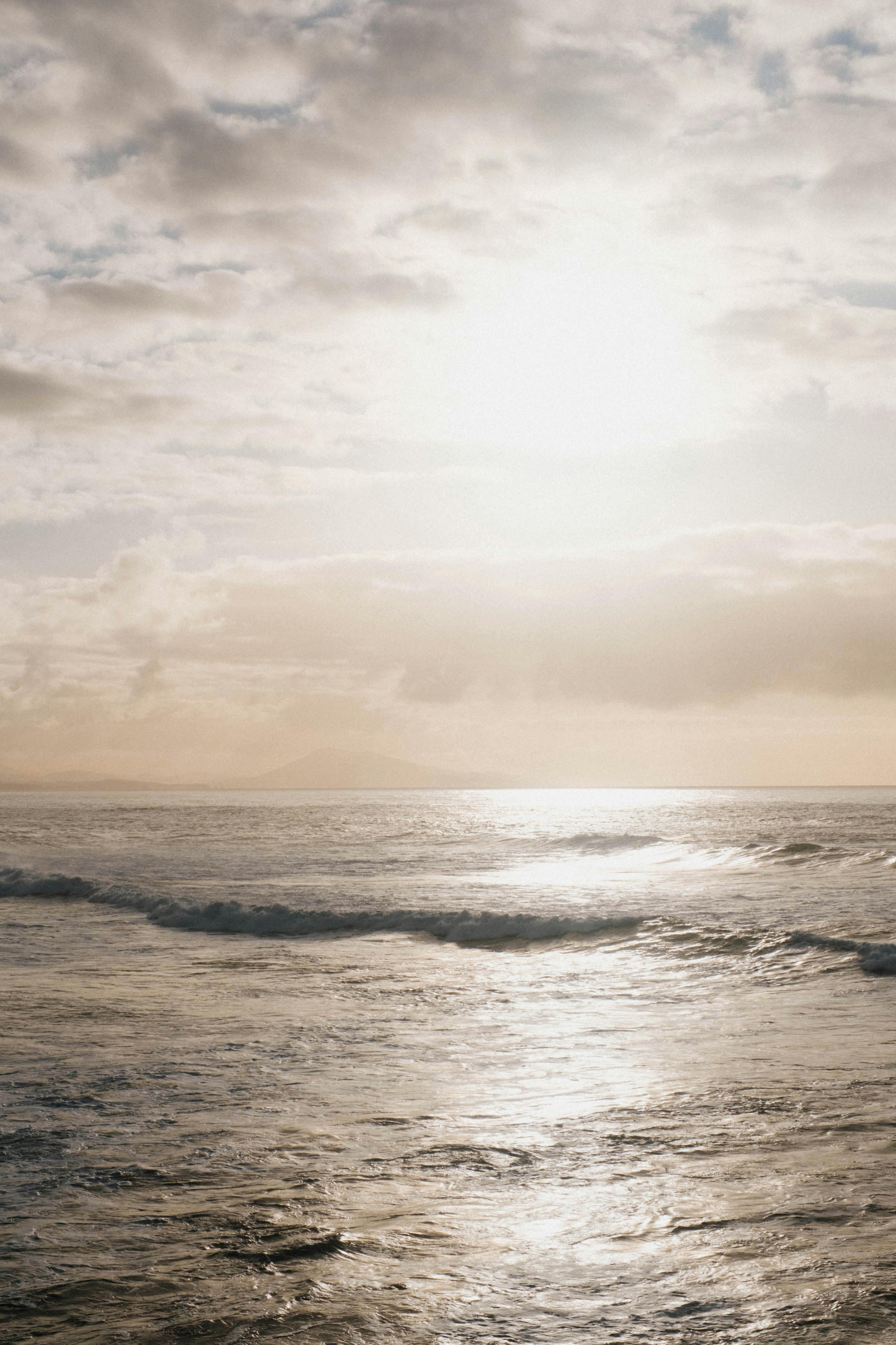 Beautiful sunrise over the ocean in Biarritz, France, capturing waves and serene seascape.