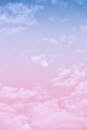 White Clouds in Pink and Blue Clouds