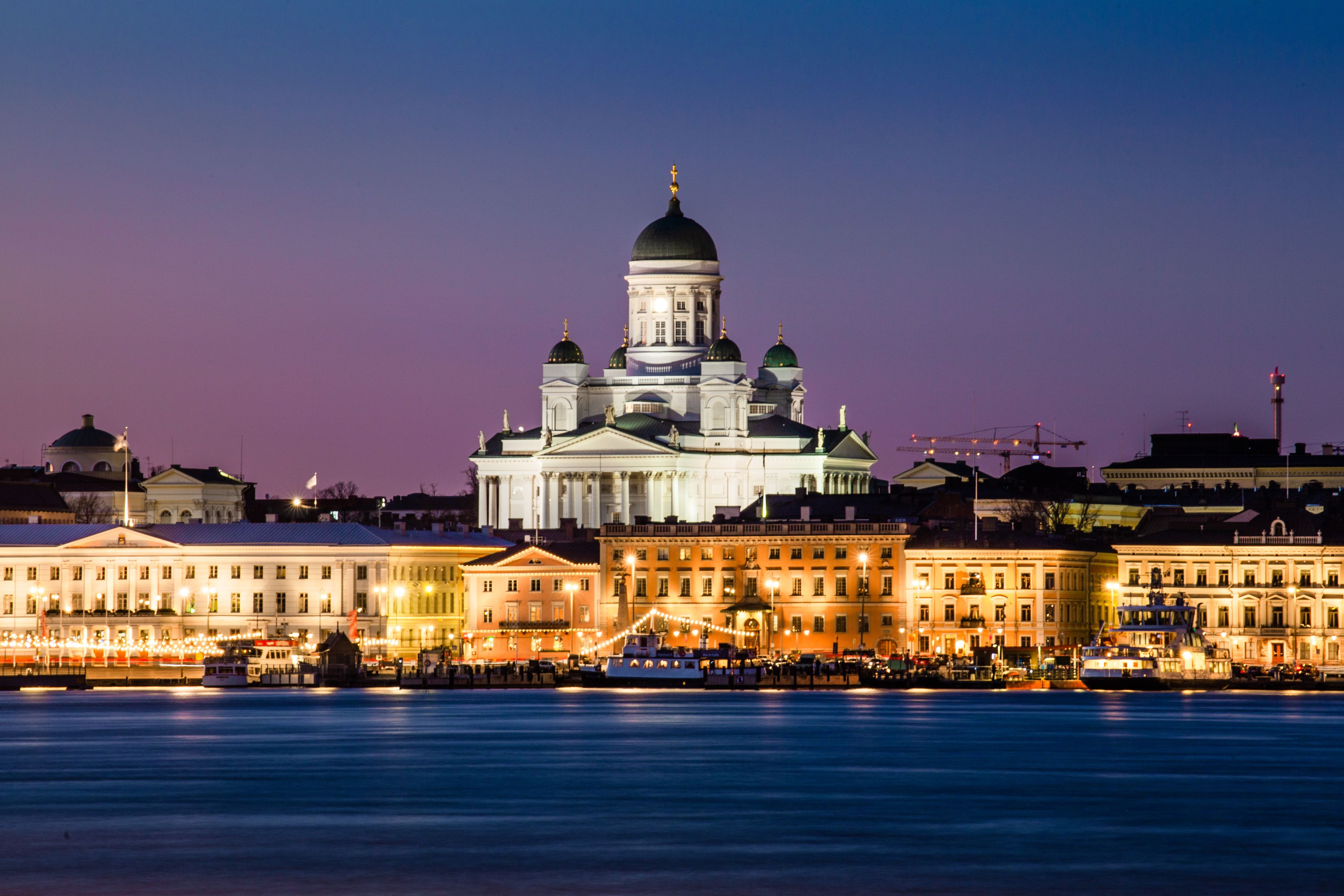 Helsinki midsummer night harbor