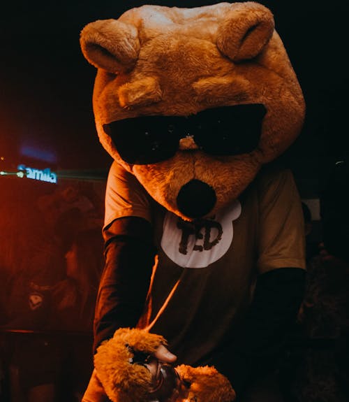 Free Brown Teddy Bear Mascot Stock Photo