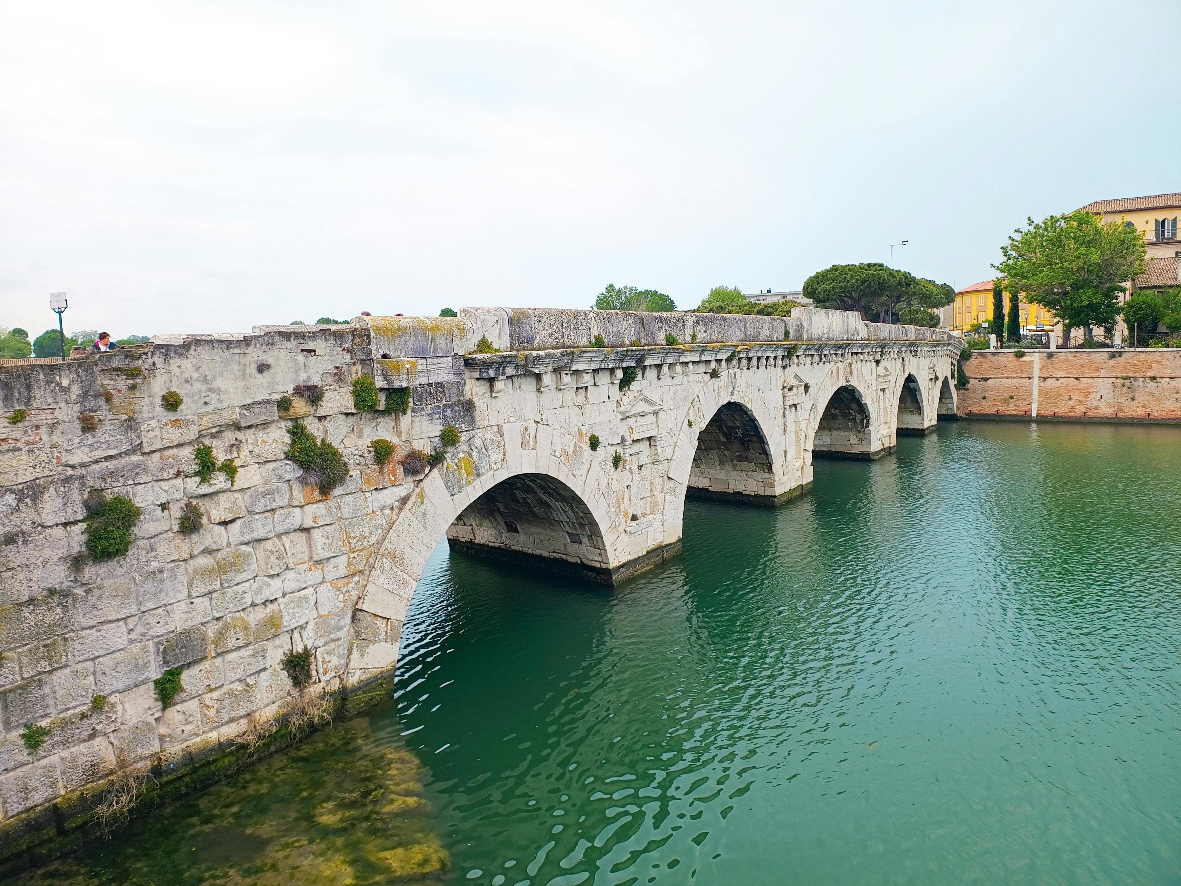 ponte di tiberio in rimini italy