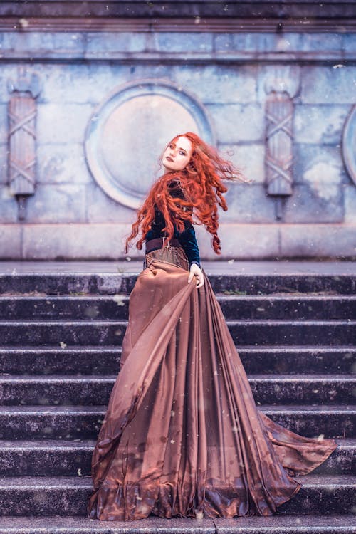 Photo of Woman Standing on Stairs