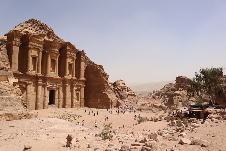 The iconic Siq leading to the Treasury in Petra, Jordan