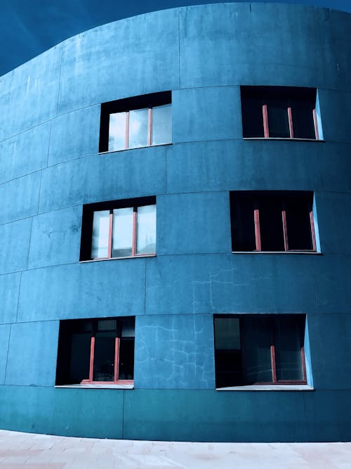 Blue Concrete Building