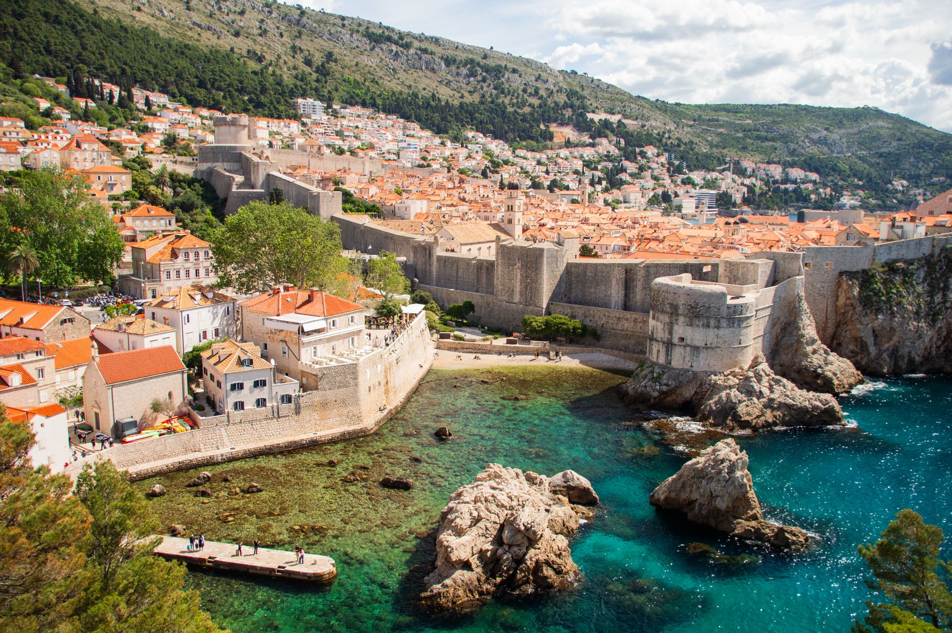 15 cheap things to do dubrovnik croatia 16 Discover the stunning aerial view of Dubrovnik's iconic Old Town with its medieval fortress and Adriatic Sea coastline.