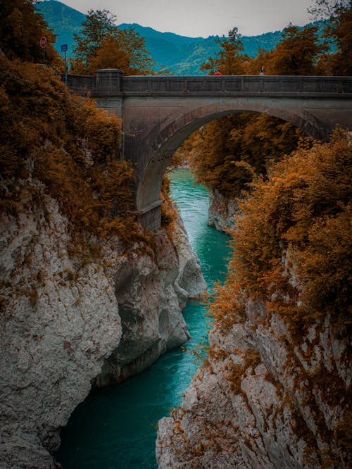 River flowing under Bridge