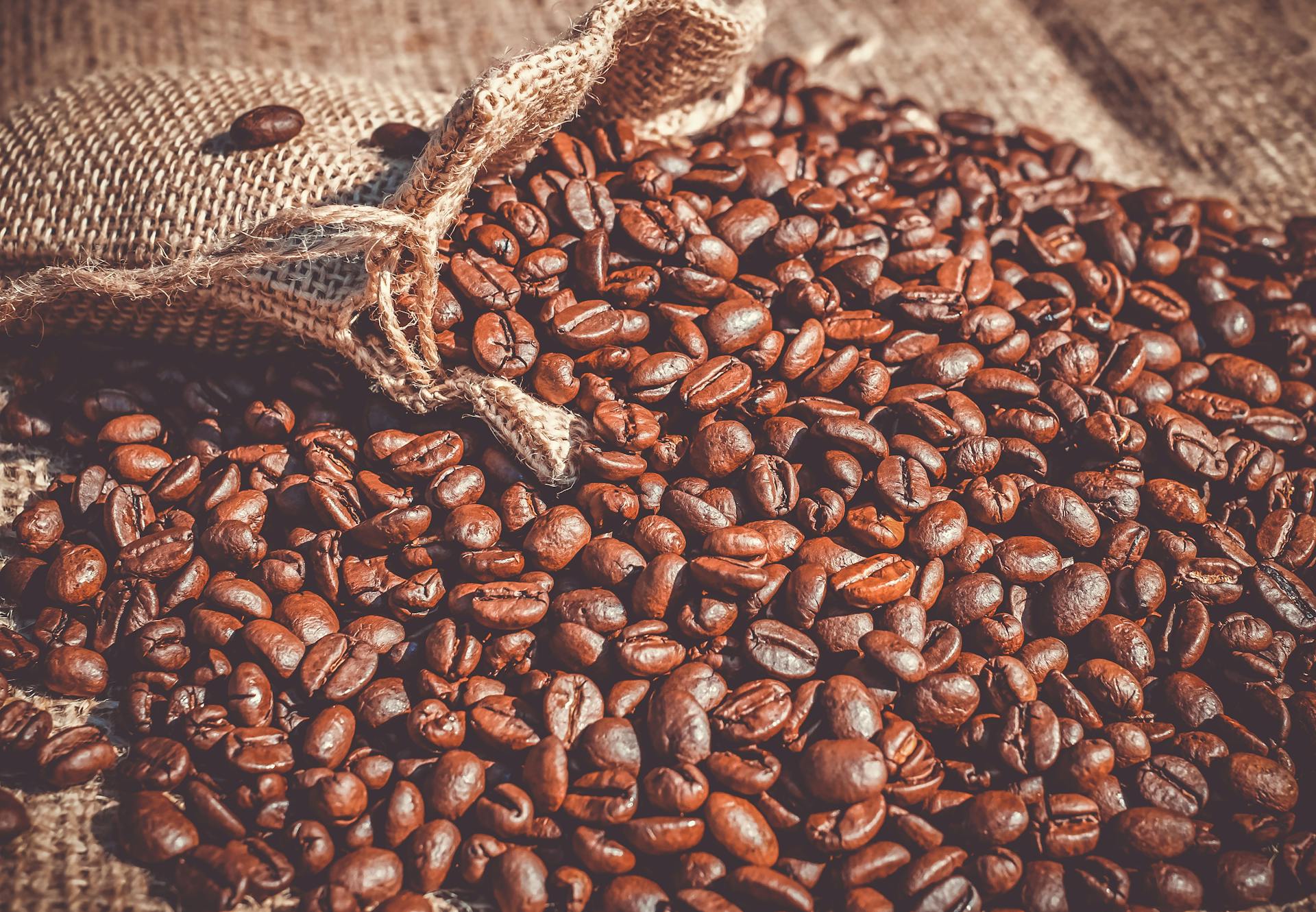 Brown Coffee Beans on Brown Surface