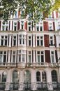 Close-up Facade View of Apartment Building