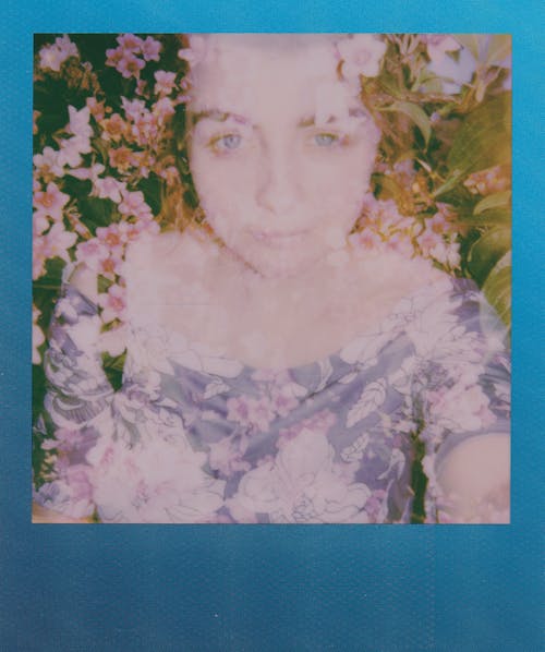 Woman Lying on Flowers Photo