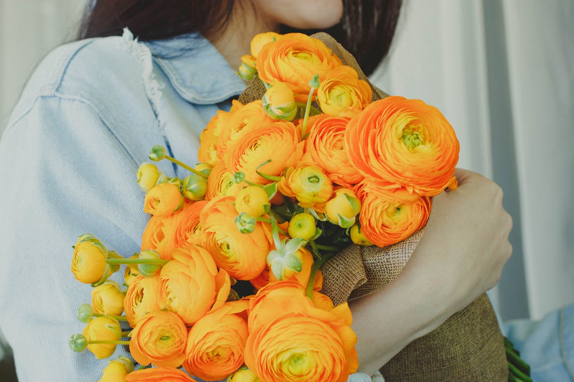 Fleurs Jaunes Et Orange