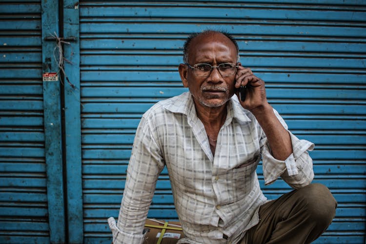 Man Talking On His Phone