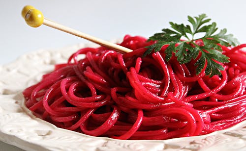 Tagliatelle Rosse Sulla Piastra