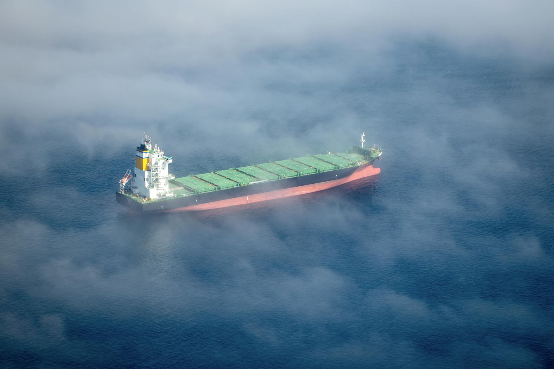 Container Ship on Sea