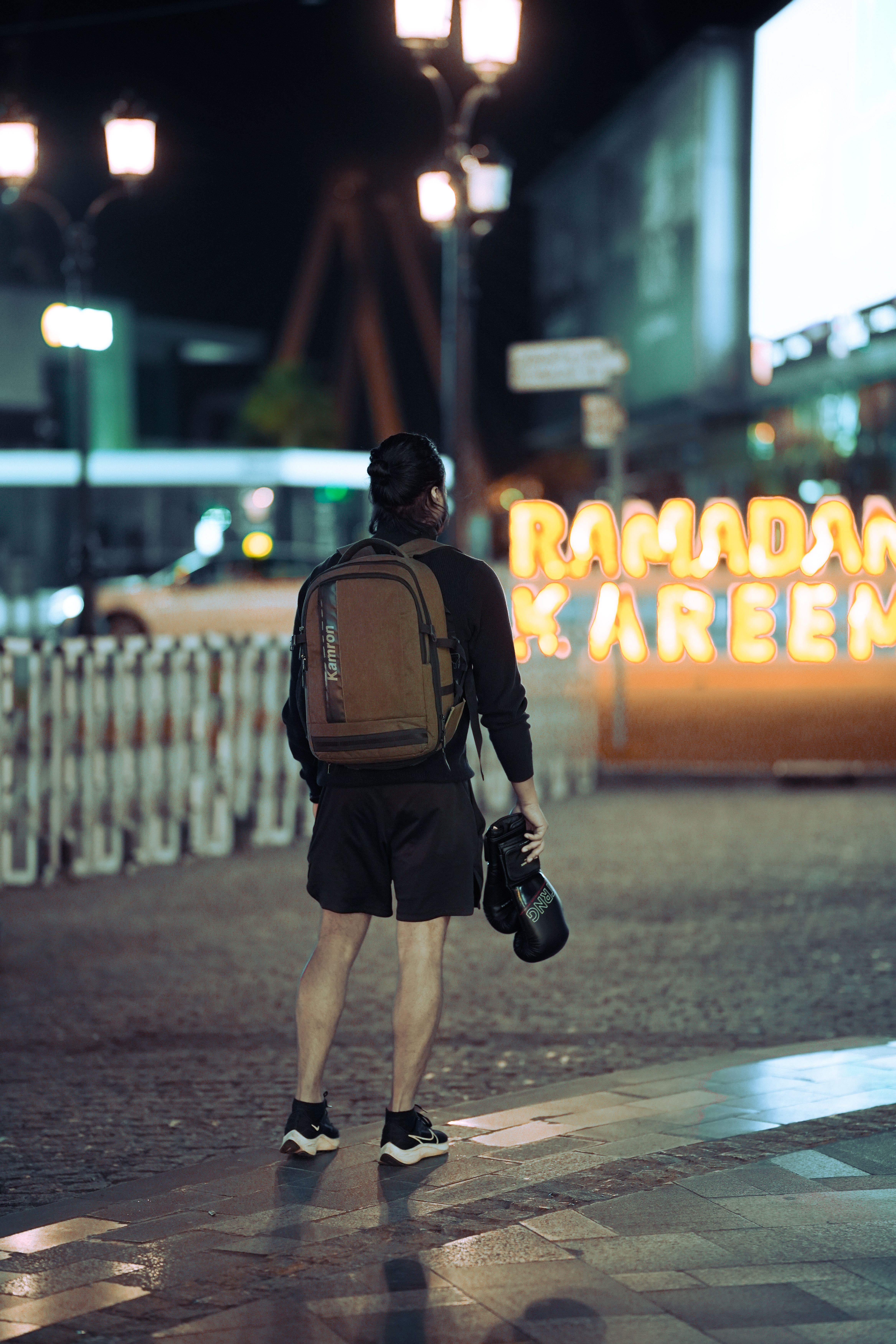 Man on Street at Night · Free Stock Photo