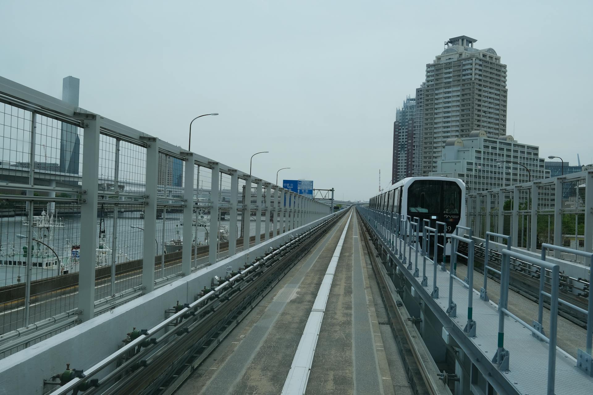 View of a Driverless Train in Tokyo, Japan