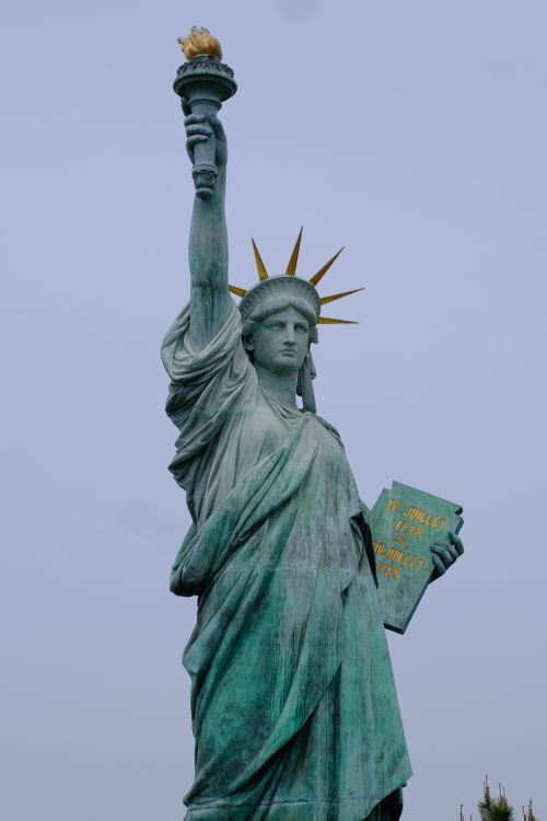 Free Close-up of the Statue of Liberty replica in Tokyo, Japan, showcasing the iconic statue against the sky. Stock Photo