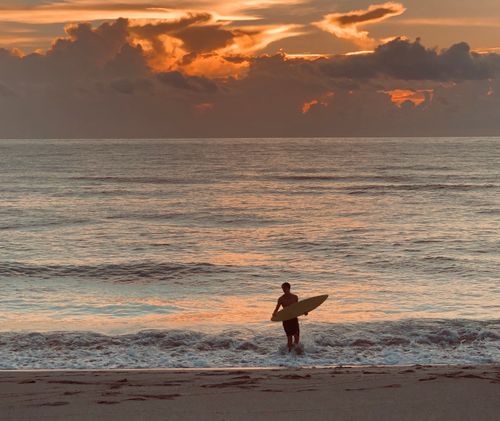 Free stock photo of beach, sunrise, surf Stock Photo