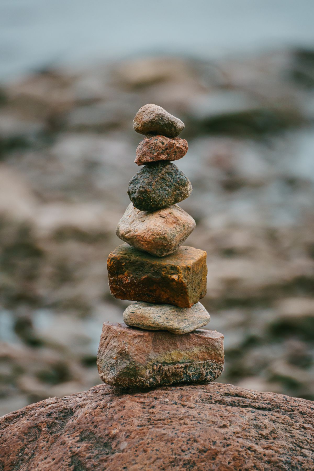 Three Stone Stack Three Stones Stack on top of Each Other from the Largest to Smallest ...