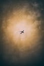 Silhouette Photography of an Airplane Flying