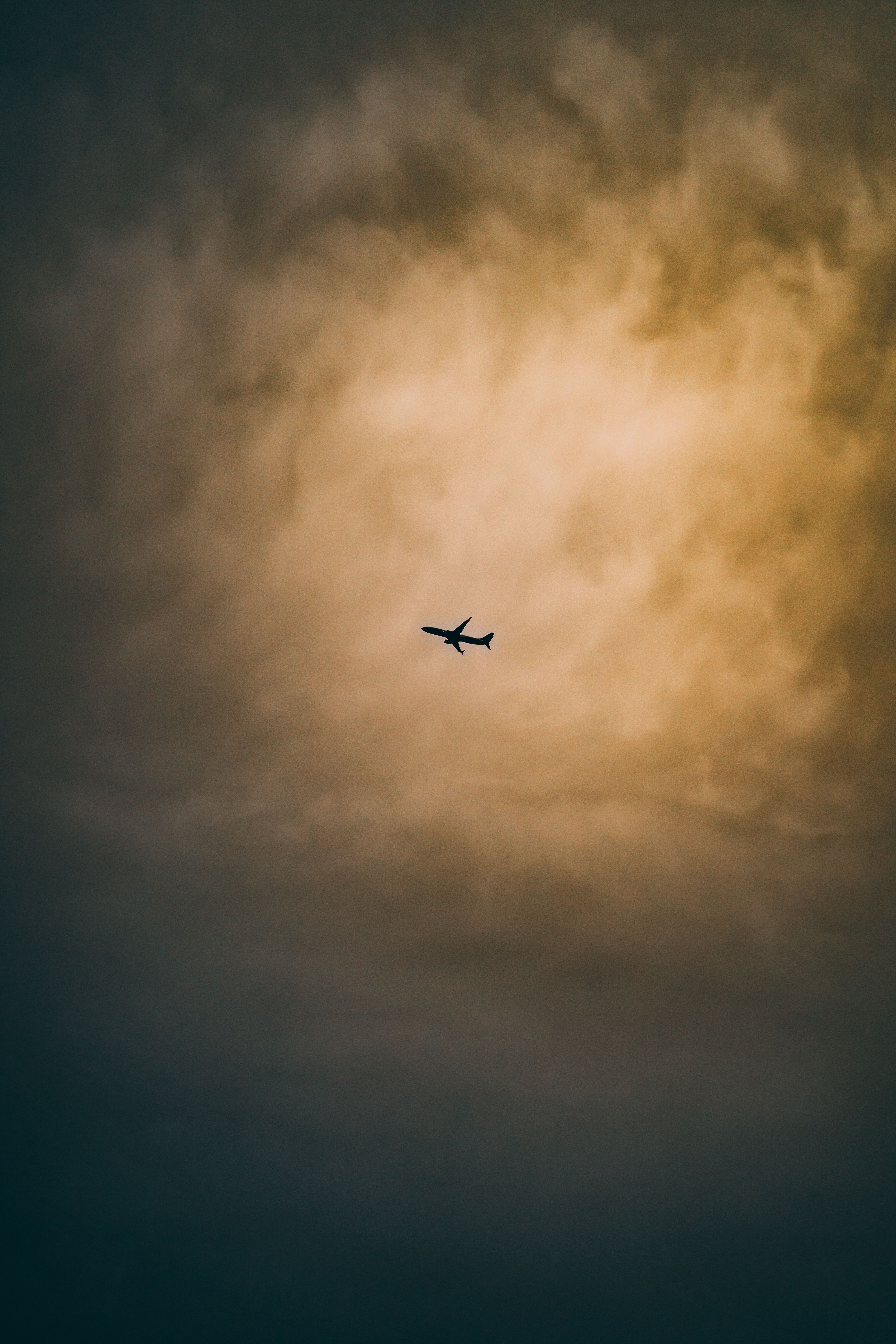 Silhouette Of Airplane in the Sky · Free Stock Photo