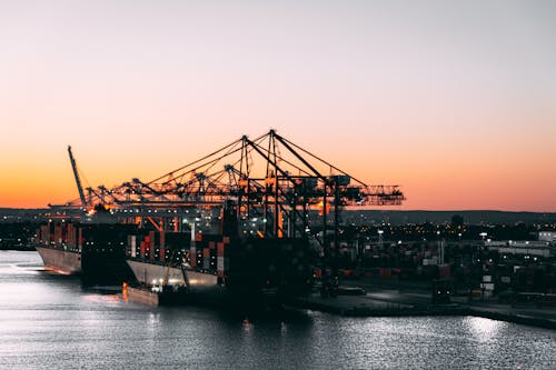 port with cranes