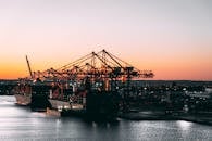 port with cranes