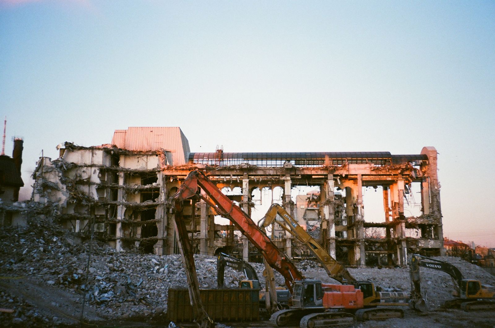 Heavy equipment clearing land