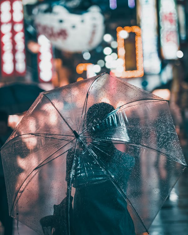 Free Person Holding An Umbrella Stock Photo