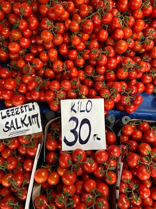 Tomatoes for sale at a market in turkey