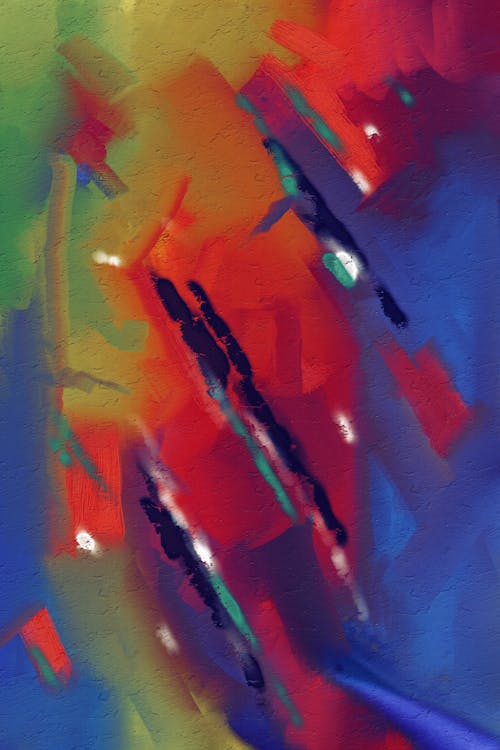 Abstract painting of a colorful abstract painting