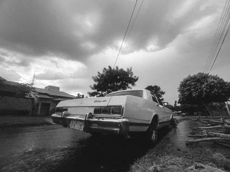 Back of a Classic Car Parked on the Street