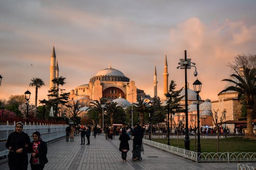 Gratis lagerfoto af appelsin, arkitektur, hagia sophia