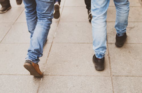 Men In Blue Denim Jeans