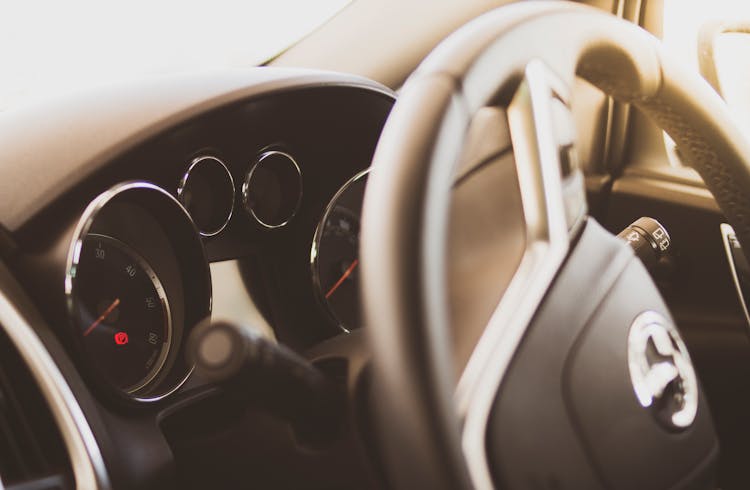 Black Car Steering Wheel