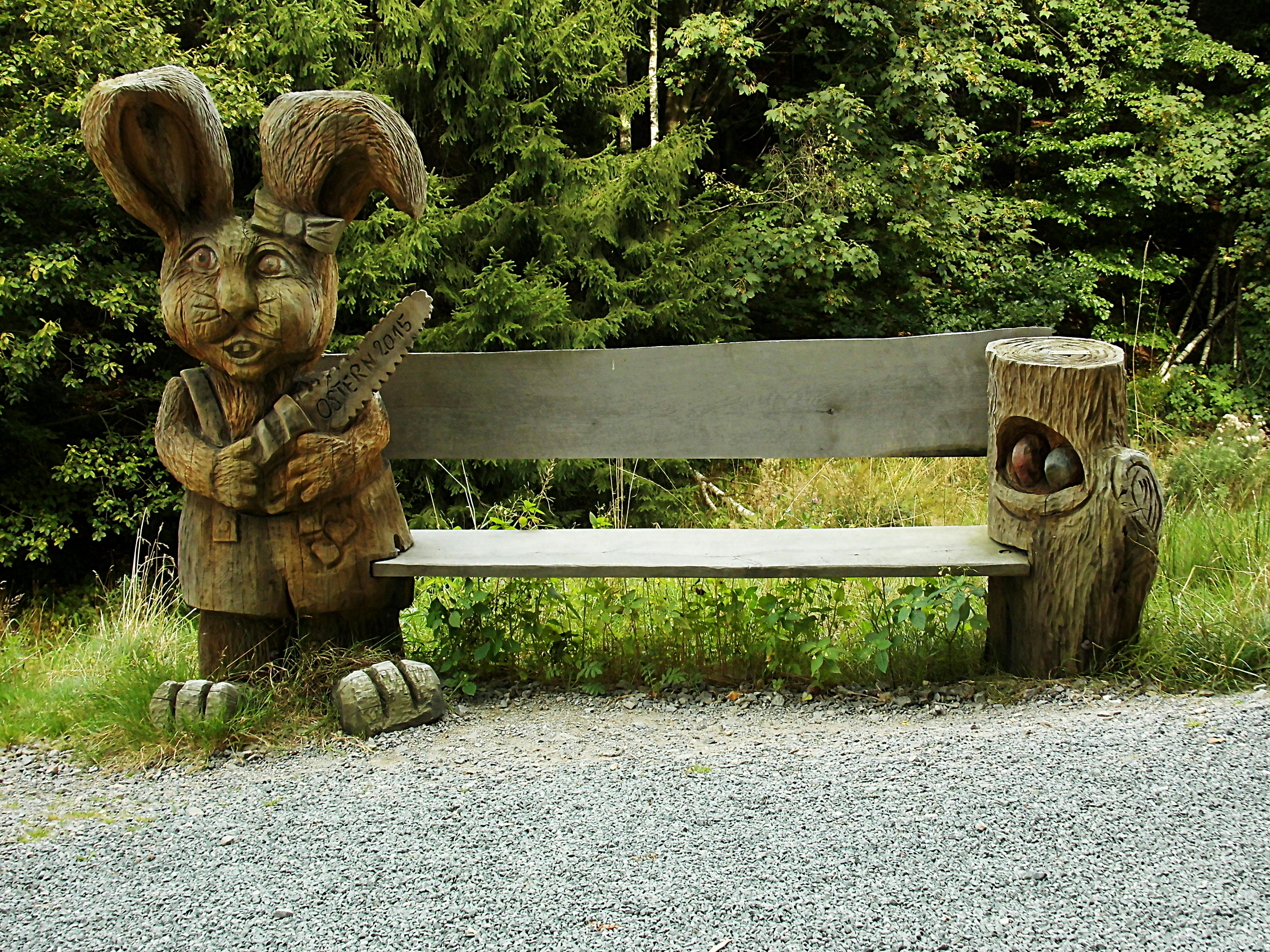 Kostenloses Foto zum Thema: bank, holz, holz geschnitzt