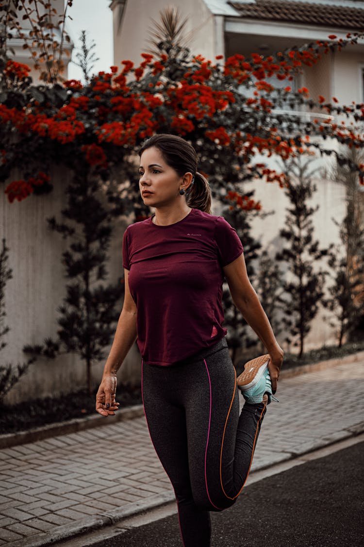 Woman Stretching Her Foot