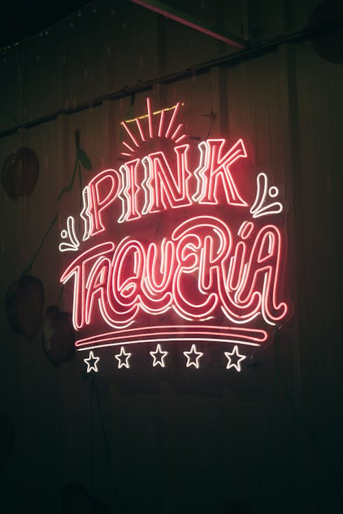 Pink tequila neon sign