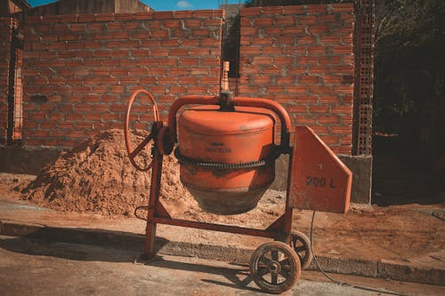 Orange Cement Mixer 