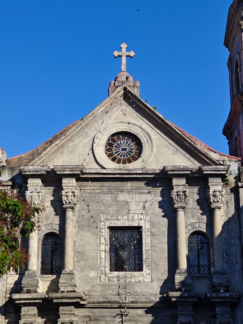 Stone facade of San Agustin Church in Manila